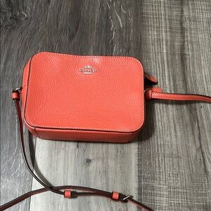 Coach Pink Crossbody Bag Pebbled Leather